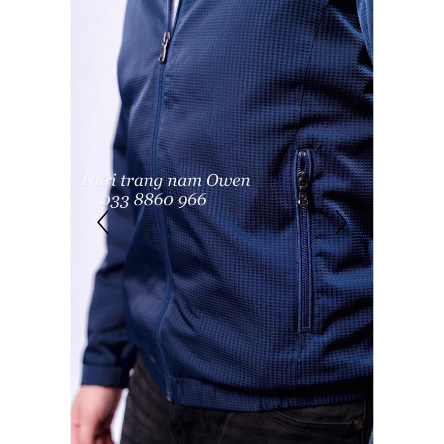 OWEN - Áo khoác gió nam 2 lớp màu XANH NAVY 61043 - chống nước