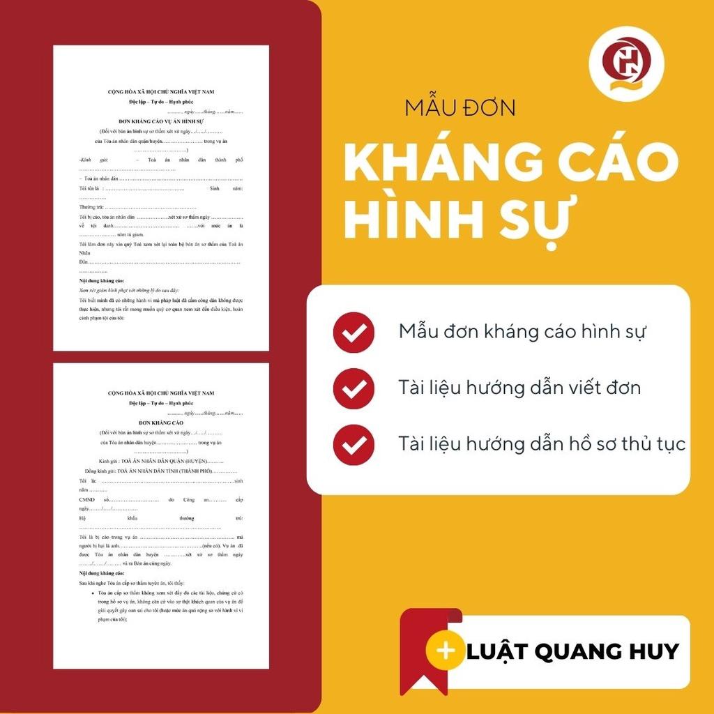 Mẫu đơn kháng cáo vụ án hình sự chuẩn mới nhất + Hướng dẫn của Luật sư viết đơn, thủ tục kháng cáo
