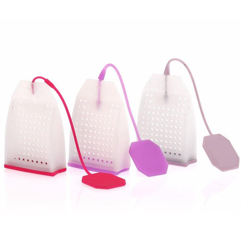 Bag Style Tea Strainers Infuser Strainer Food Grade Silicone Tea Bag Leaf Filter Diffuser Teaware Teapot Accessory Kitchen Tools