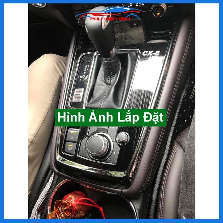 Ốp nội thất Mazda CX-8 CX8 2019-2020-2021-2022 vân Titan bảo vệ chống trầy xước và làm đẹp xe