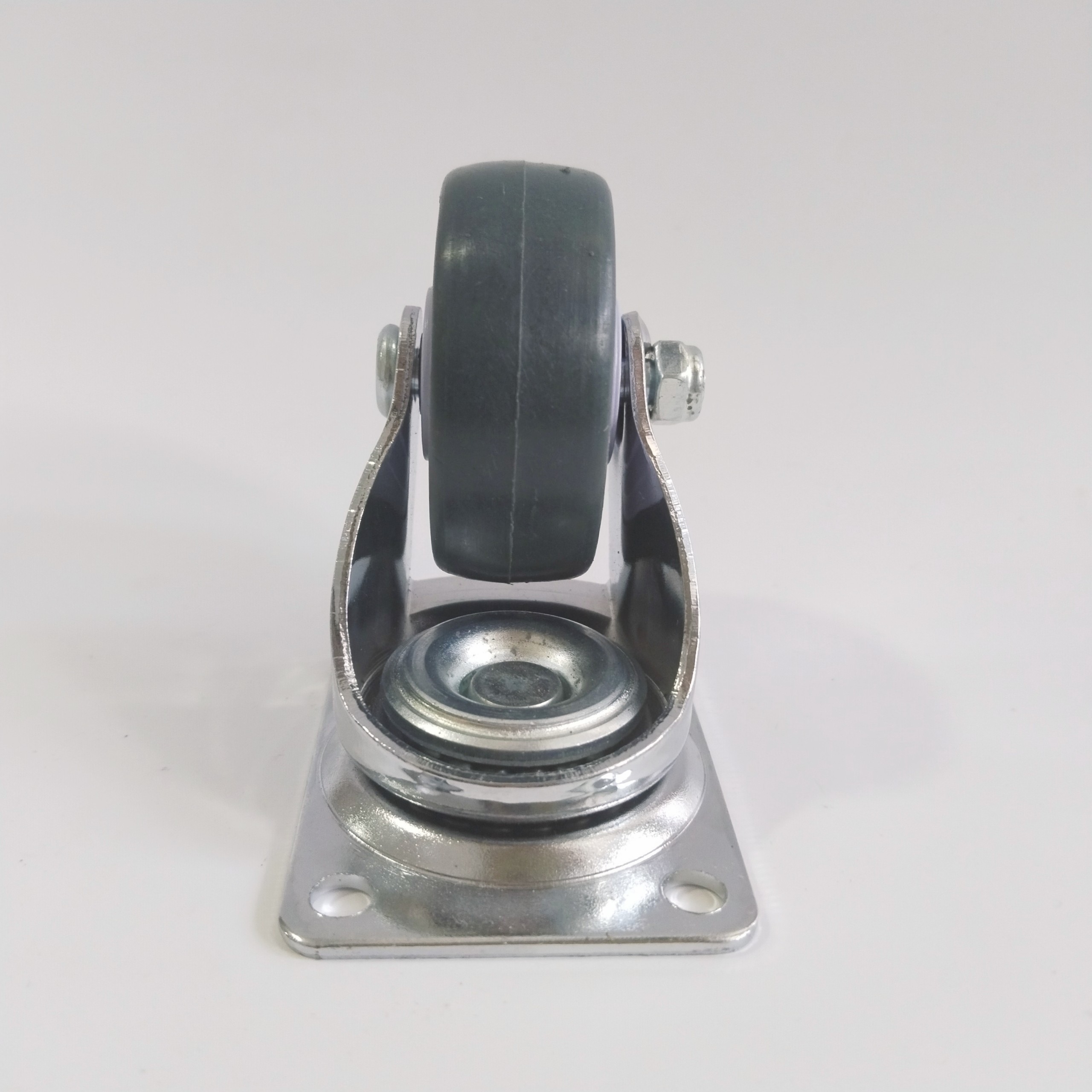 Bánh xe đẩy cao su tổng hợp xám tải nhẹ càng xoay 360 độ - 50-65-75mm - Happy Move Thái Lan