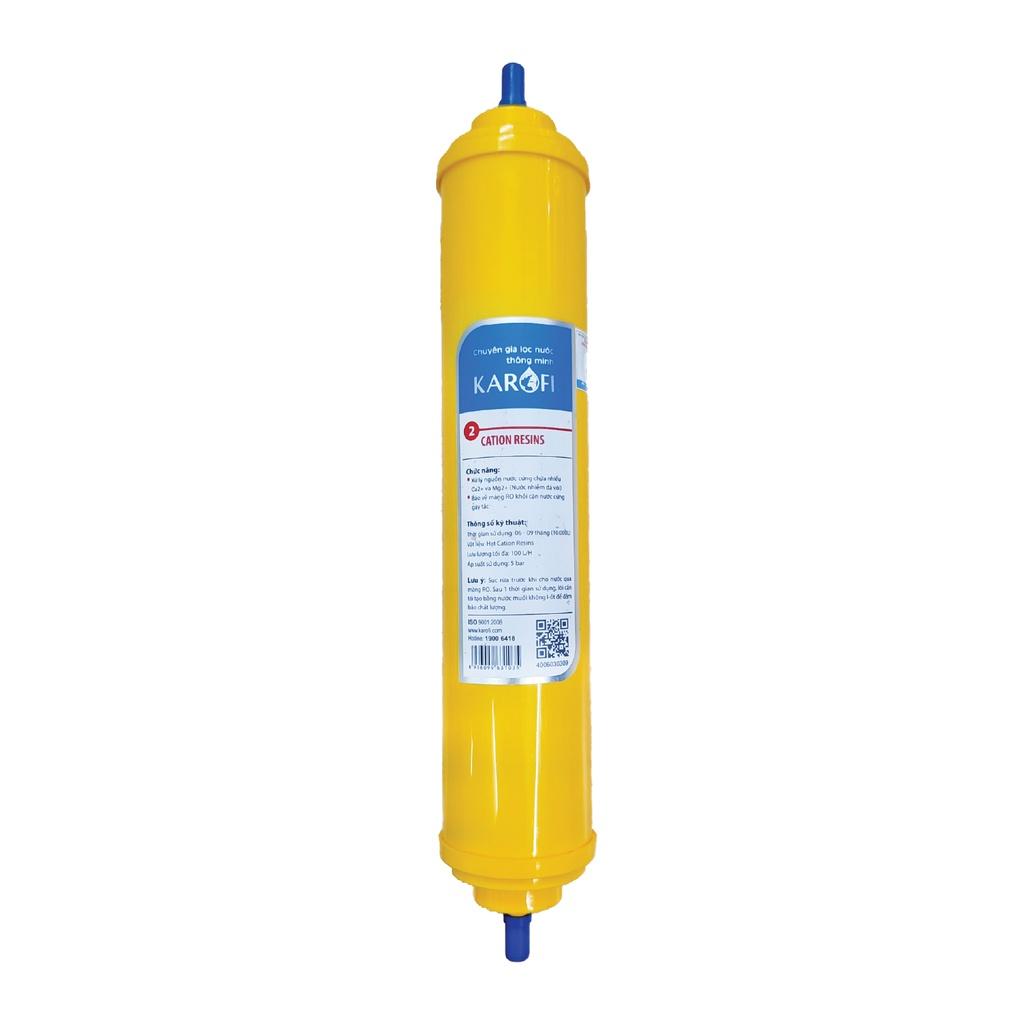 Combo 3 lõi lọc nước Karofi hàng chính hãng 123 với lõi số 2 Cation resin nhỏ cho các náy N-e - Hàng chính Hãng