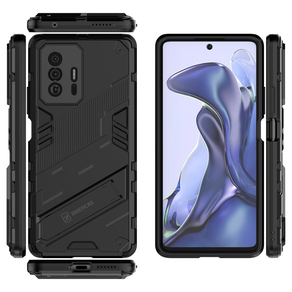 Ốp lưng cho Xiaomi 11T Pro, Ốp chống sốc Iron Man PUNK cao cấp kèm giá đỡ cho Xiaomi 11T