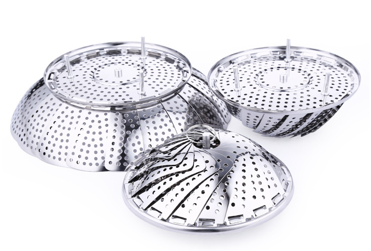 Vỉ hấp đa năng gấp gọn chất liệu inox dầy đẹp IN06