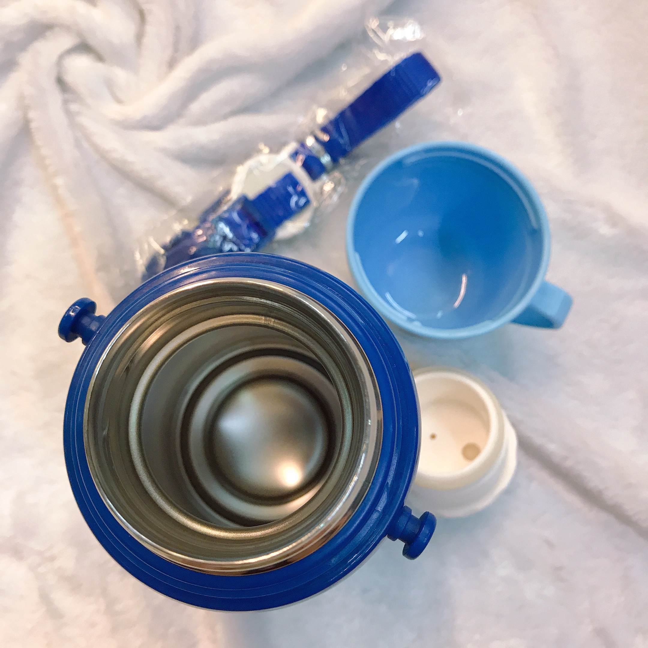 Bình nước giữ nhiệt hình Stich màu xanh cho trẻ em, các bé, học sinh -  - WD-3411STIC