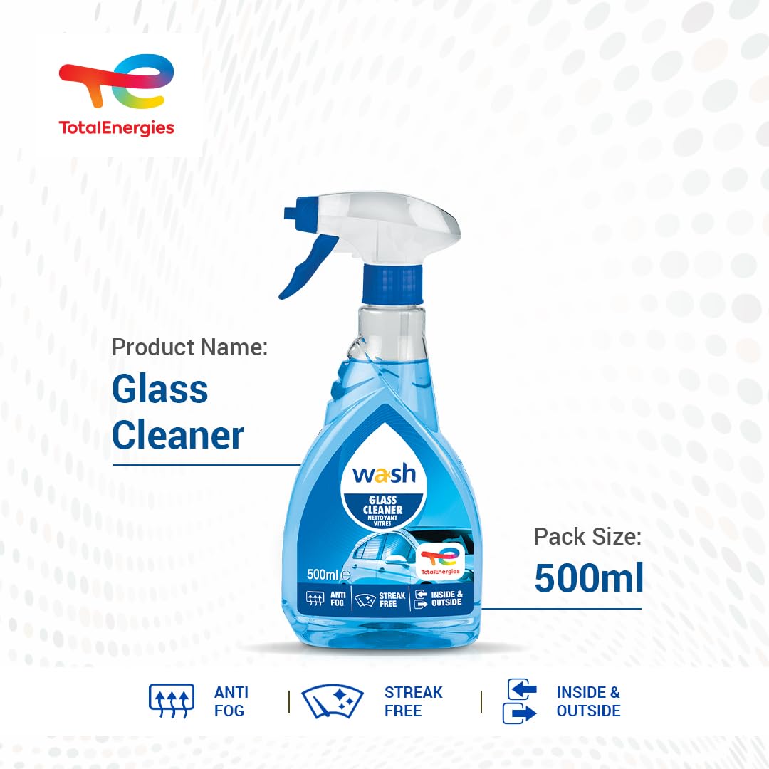 Chai xịt vệ sinh cửa kính và làm trong kính Total Energies TE-GC500 500ml - Rửa sạch vết bẩn, dầu mỡ, khôi phục lại độ trong suốt của kính