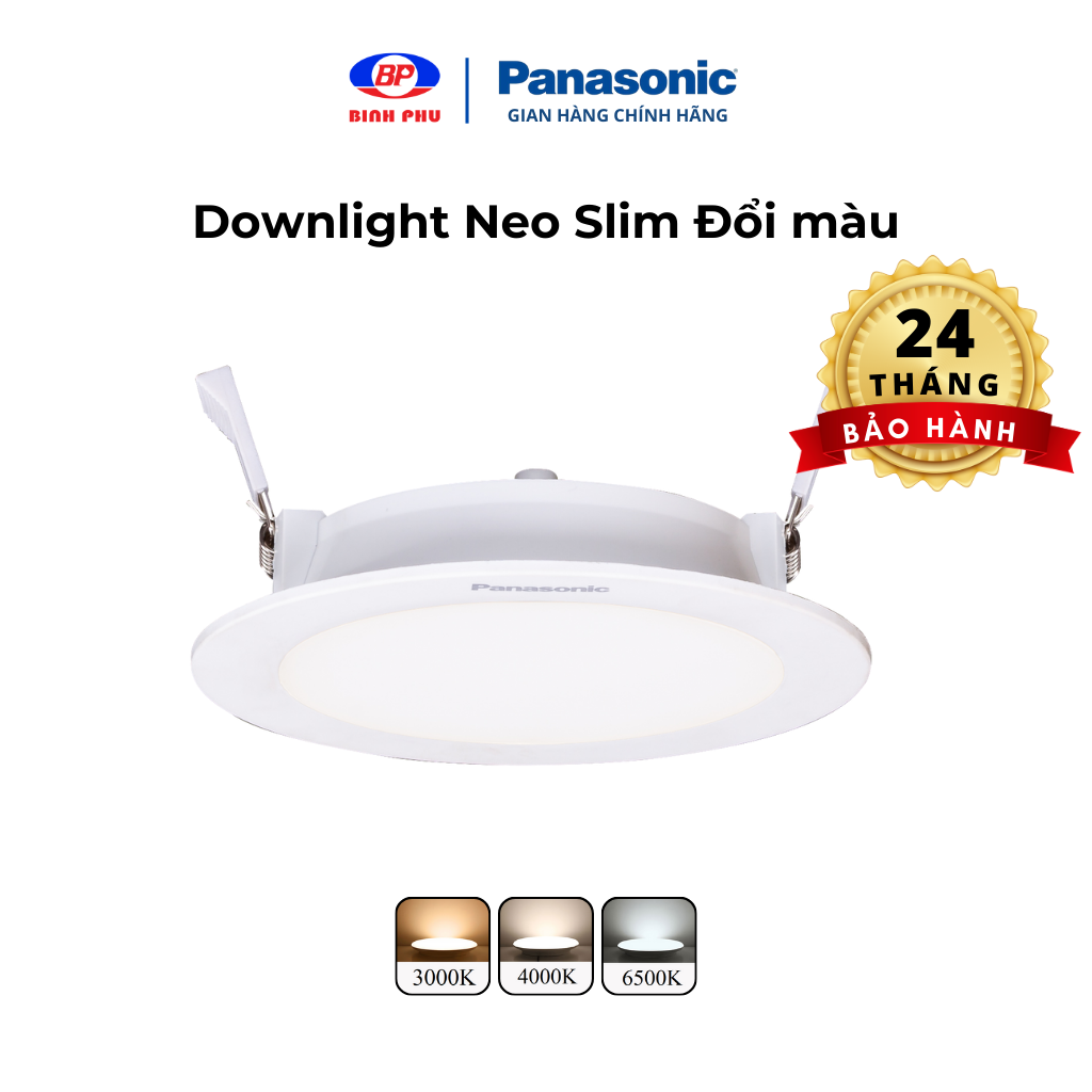 Đèn LED âm trần Downlight Đổi màu Panasonic Neo Slim Công suất (9W,12W) siêu mỏng, nguồn rời, Model NNP72276, NNP73476