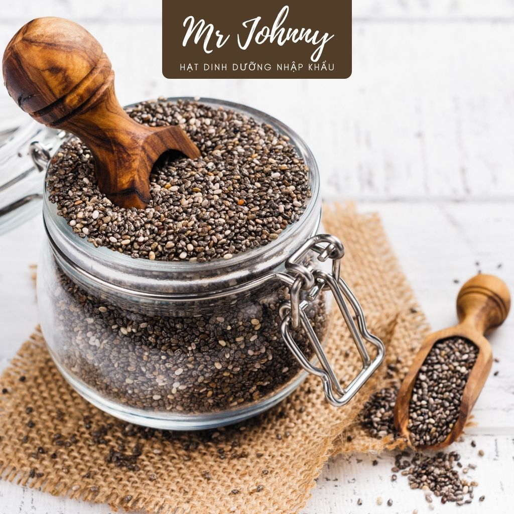 Hạt chia hữu cơ MR JOHNNY túi 1 Kg, Chia Seed giảm cân an toàn chính hãng