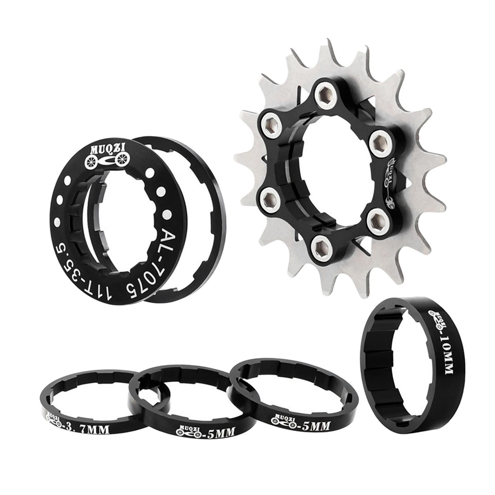 Single Cassette Cog Fixed Gear Conversion Set for 7-10s Hubs