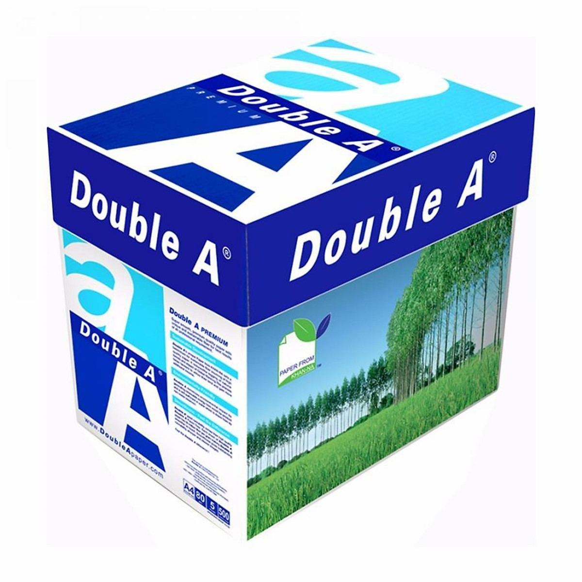 Thùng 5 ram giấy A4 Double A 70gsm