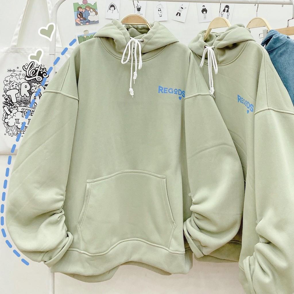 Áo Hoodie Nỉ Dáng Rộng Chữ Hàn Unisex