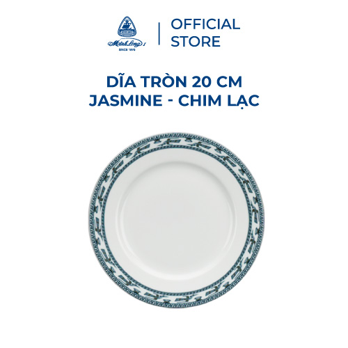 Dĩa Tròn Sứ Minh Long 20 cm - Jasmine - Chim Lạc