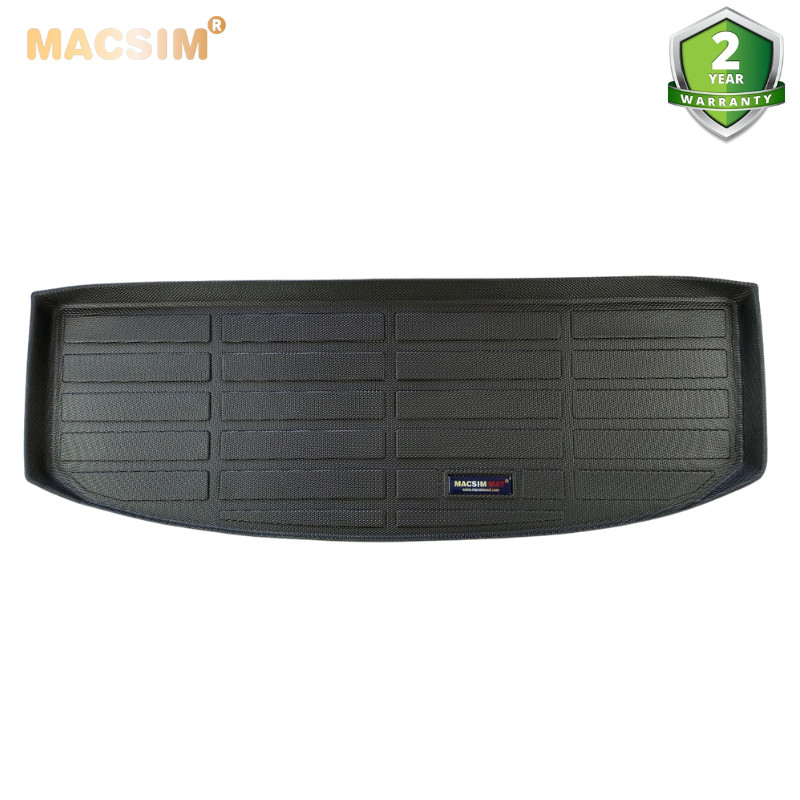 Thảm lót cốp xe ô tô Ford Everest 2022+ nhãn hiệu Macsim chất liệu TPE cao cấp màu đen