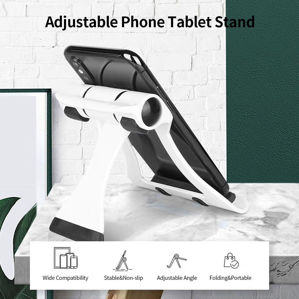 Universal Adjustable Phone Tablet Stand Portable Folding Desktop Bracket Mobile Phone Tablet Holder Black