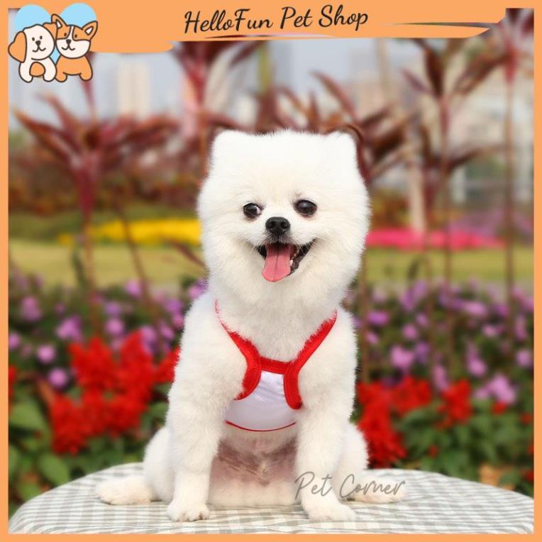Áo 2 dây mùa hè thoáng mát cho thú cưng siêu xinh, áo cho chó mèo lưới thoáng khí