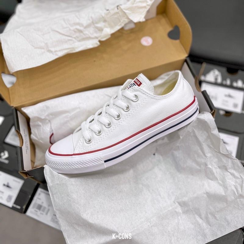 Chuck Taylor Converse Classic White | Giày Converse Trắng Viền Đỏ M7652C