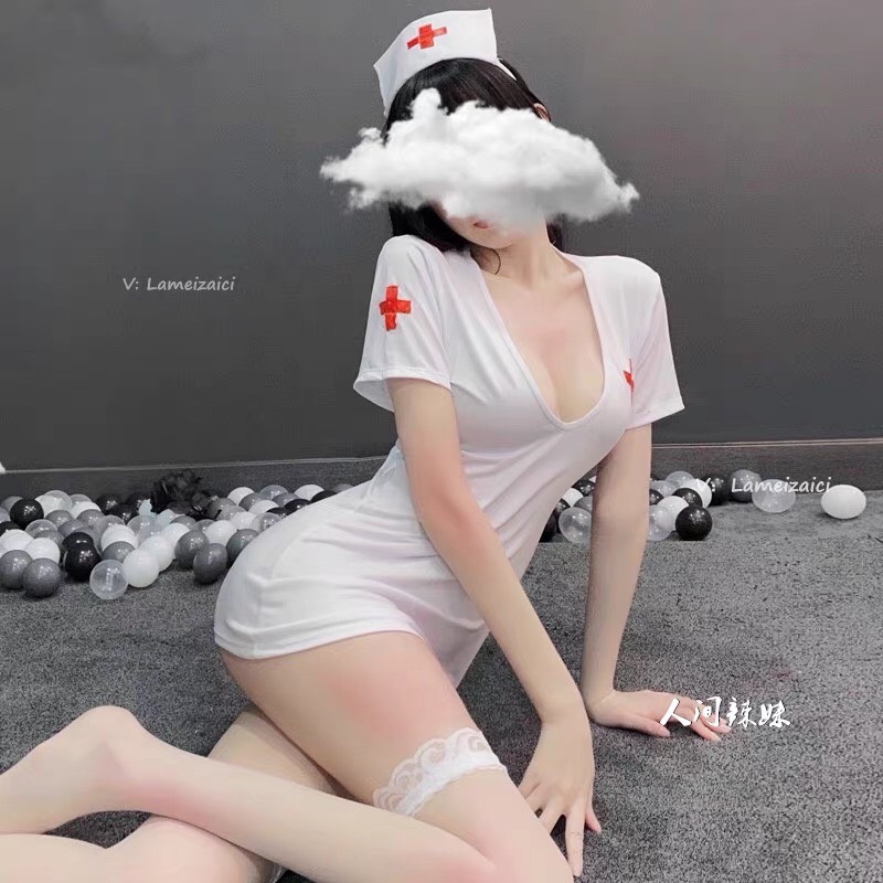 Đồ ngủ Cosplay y tá hở lưng sexy quyến rũ