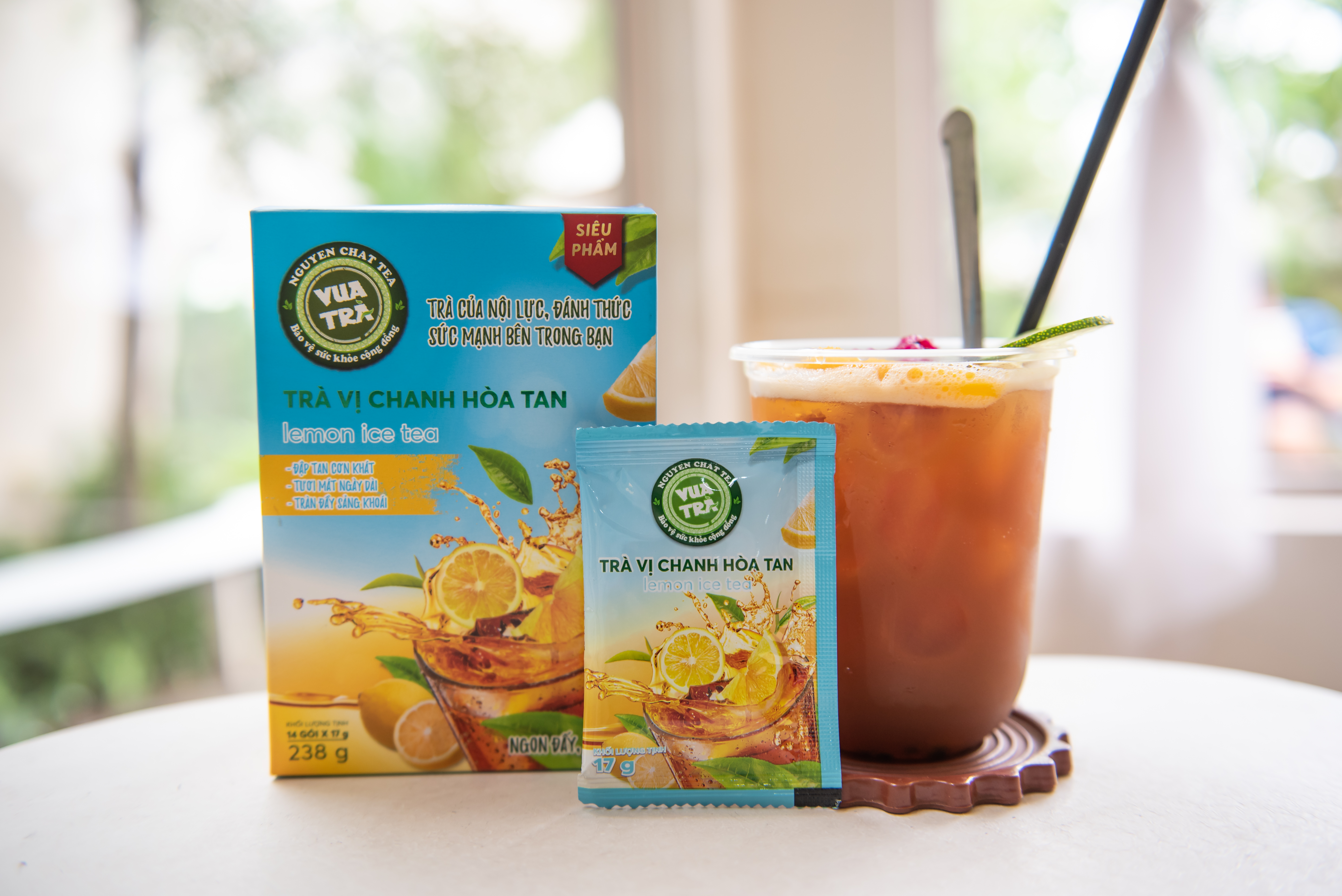 Trà chanh hòa tan giải khát VUA TRÀ tươi mát, cung cấp Vitamin C cho năng lượng ngày dài - 238g