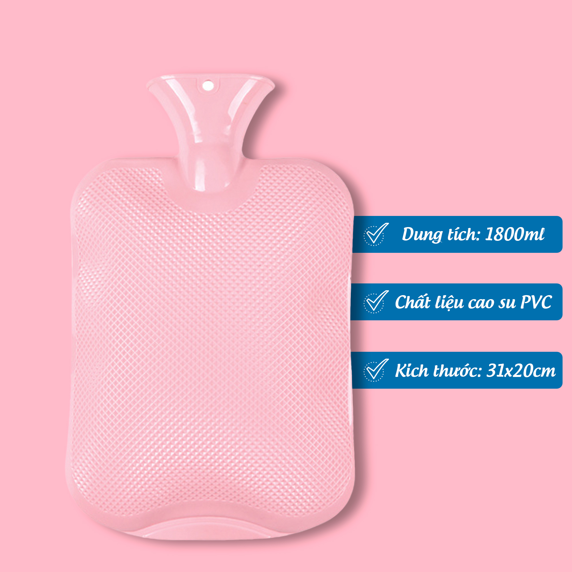 Túi chườm sưởi ấm phiên bản đặc biệt thiết kế mới tinh tế size 2000ml - kèm thêm quà tặng kute, chườm nóng lạnh giảm đau bụng kinh dành cho bạn nữ