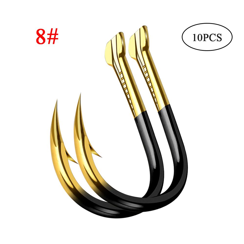 Set Gói 10 Móc Câu Cá Có Thép Gai Màu Tungsten Hợp Kim