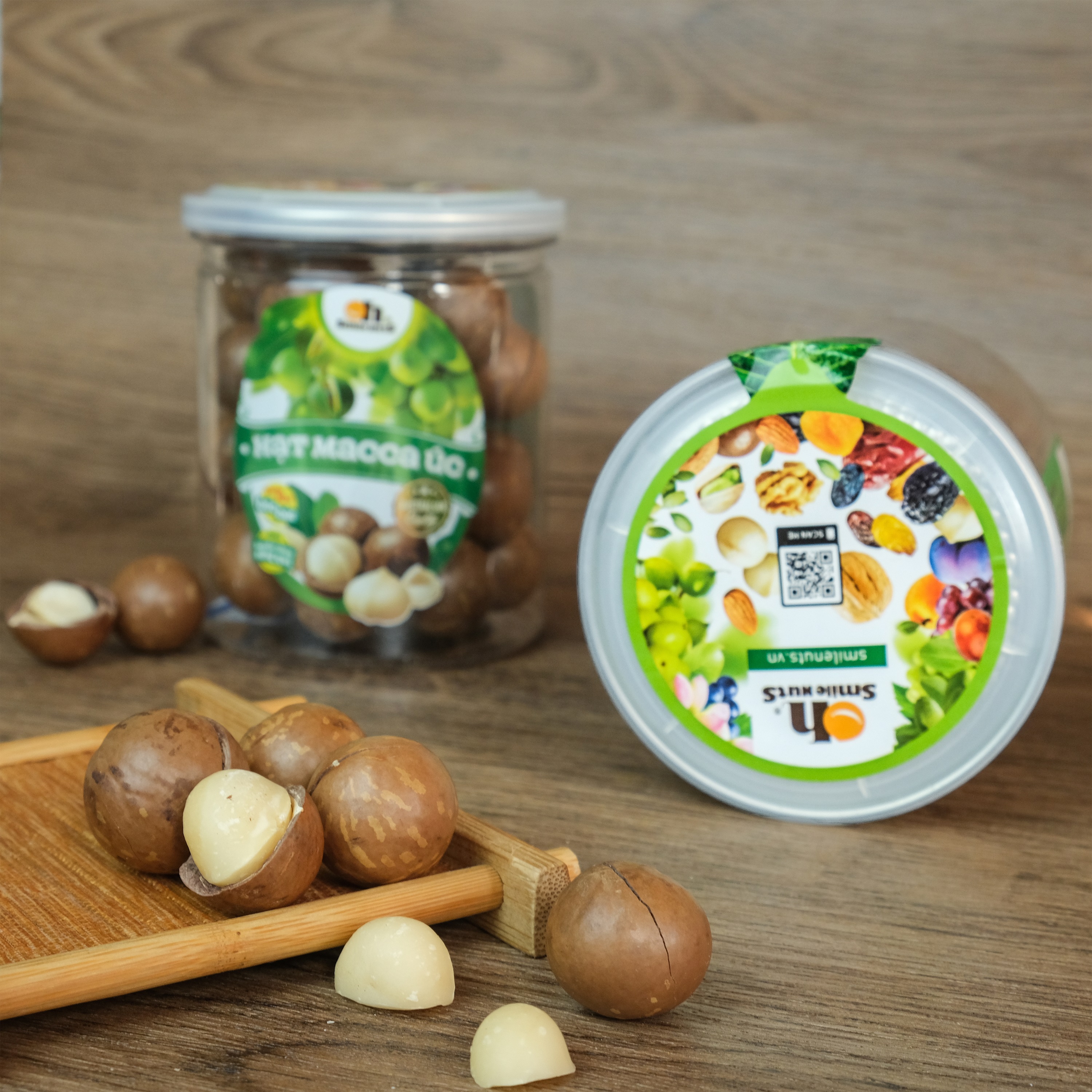 Hạt Macca Úc nứt vỏ Smile Nuts (215g - 500g) | 100% nhập khẩu từ Úc, giòn béo, thơm ngon