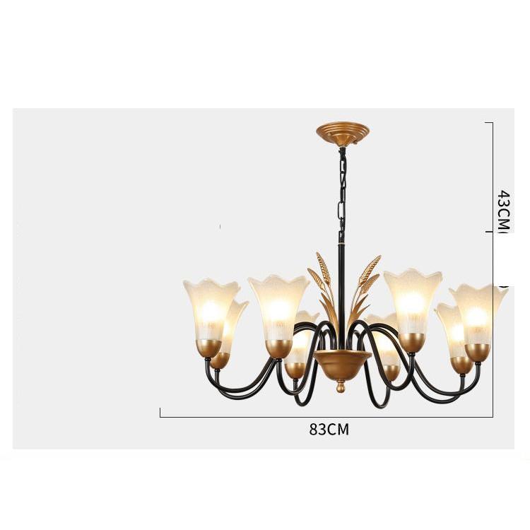 Đèn chùm LED 8 tay sang trọng phong cách cổ điển châu âu