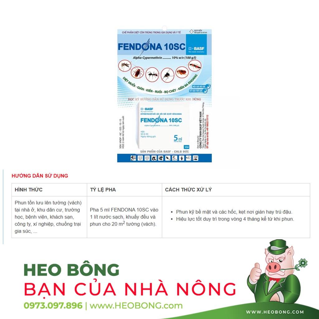 Combo 10 gói Fendona 10SC - Chuyên trị MUỖI, GIÁN, KIẾN, RUỒI, BỌ CHÉT, KIẾN BA KHOANG