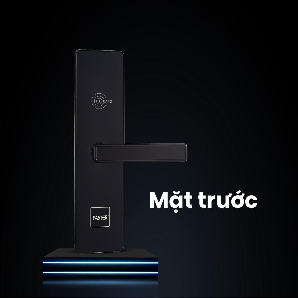 Khóa thông minh Tích hợp Đầu Đọc Thẻ HFS6080 BL FASTER mở bằng thẻ từ, chìa chống sao chép