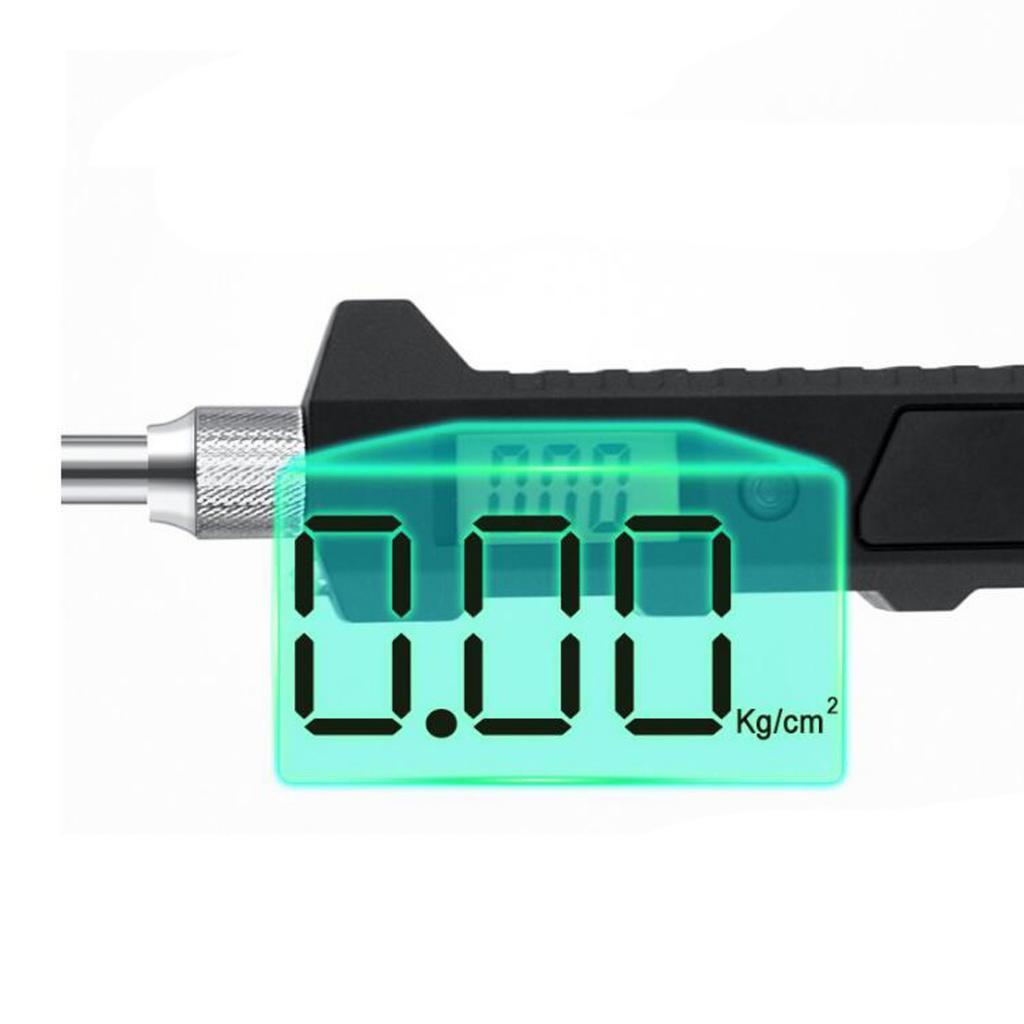 2x 0-16 Bar Dual Head Digital Tire Pressure Gauge Stainless Steel for Trucks