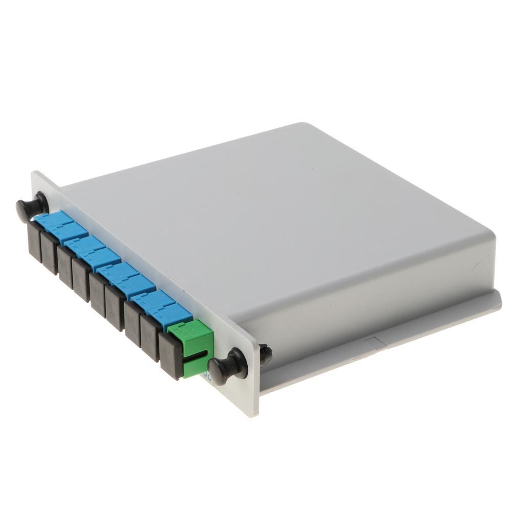 1 to 8 SC / UPC Interface Inserting PLC Fiber Optical FTTH Splitter