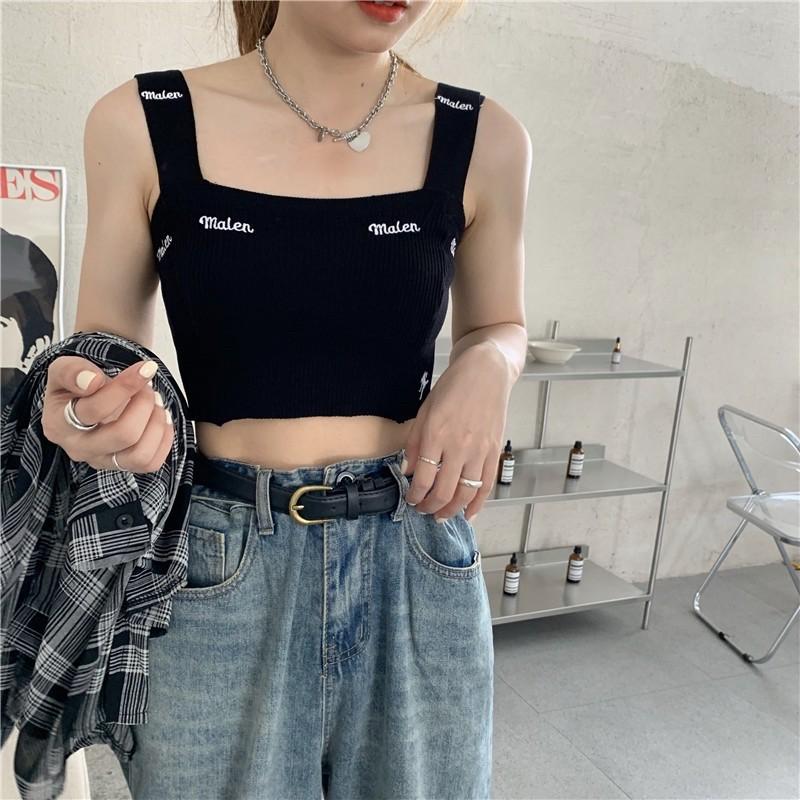 Áo 2 dây bản to croptop Malen