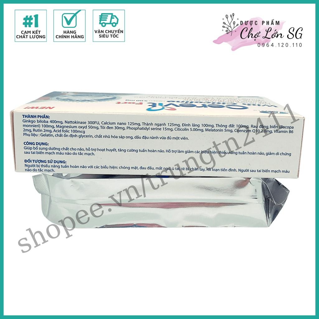 Viên uống bổ não CEREVIT FORT trắng giảm đau đầu, mất ngủ, hoa mắt chóng mặt – Hộp 30 viên