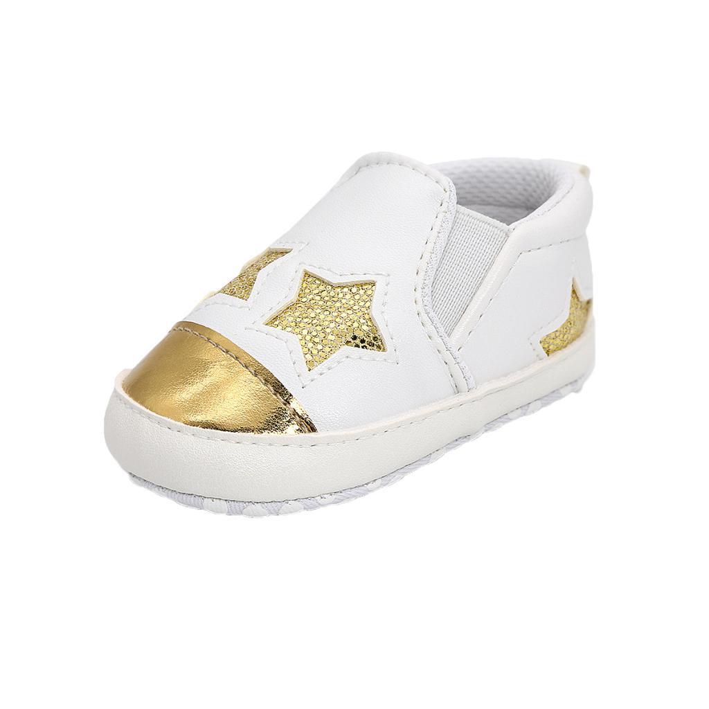 Baby Infant Baby Cute Stars Shoes Girl Soft Sole Sneaker Crib Shoes 0-18months