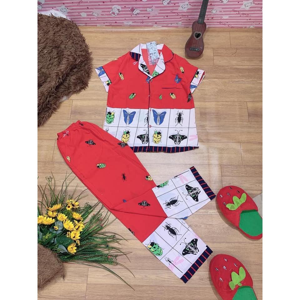 Đồ bộ pijama lụa hàn cao cấp - quần dài có túi - ẢNH THẬT