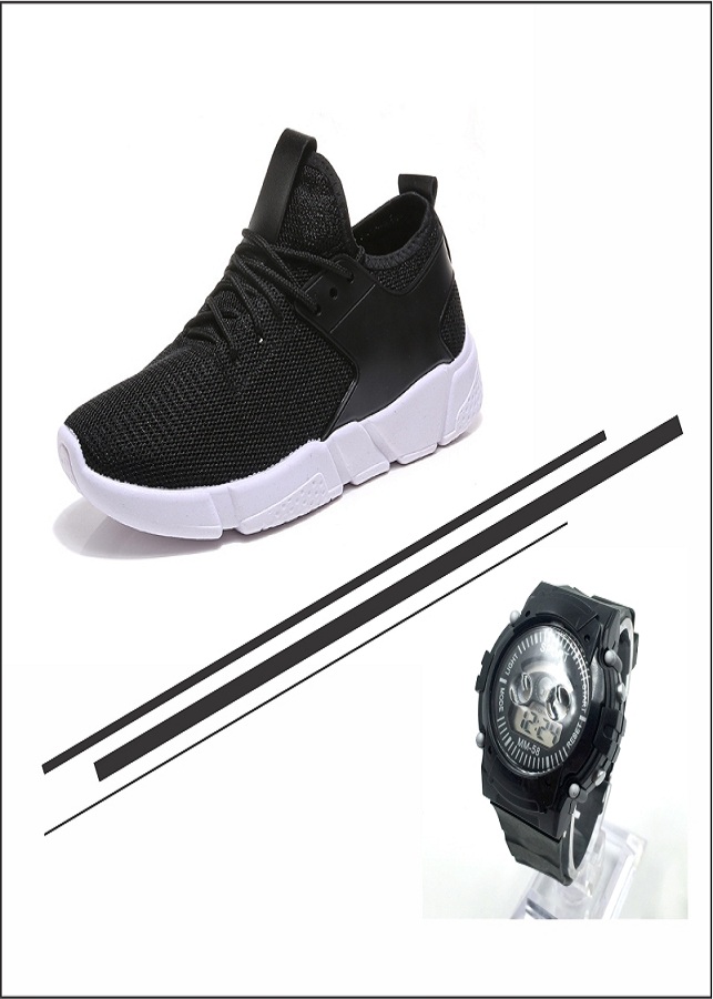 Combo thể thao giày sneaker nam nhập khẩu siêu nhẹ và đồng hồ thể thao (màu ngẫu nhiên