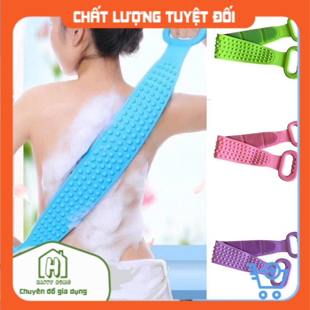 Chà Lưng Khi Tắm, Dụng Cụ Dây Chà Lưng Khi Tắm Silicon 2 Mặt, Giúp Kỳ Cọ Massage Tẩy Da Chết Khi Tắm, Siêu Tiện Dụng