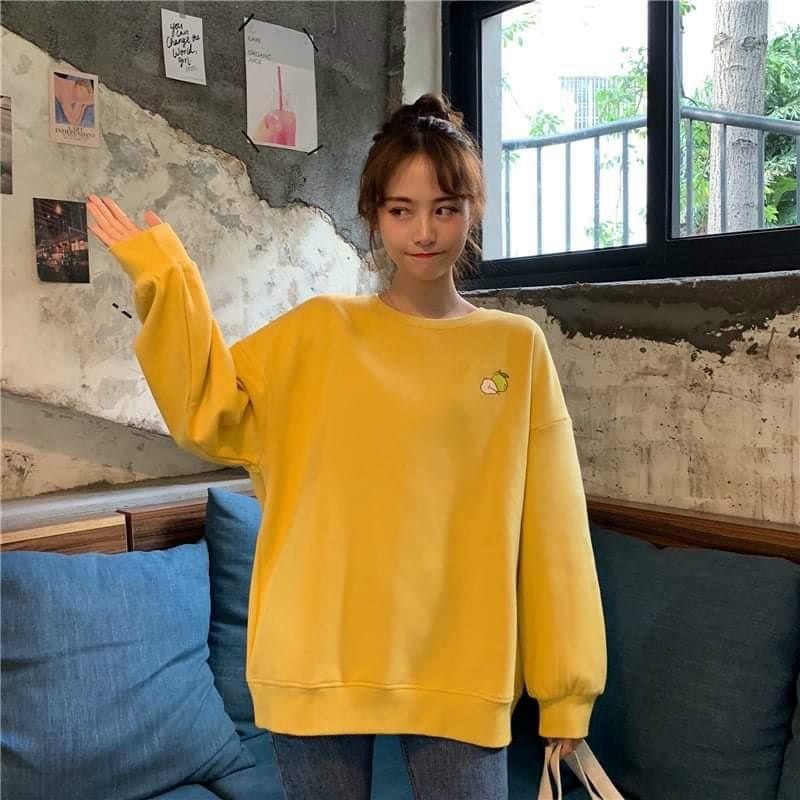 Áo Sweater Nỉ Bông Trái Cây Thêu - TM05
