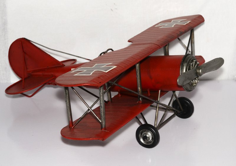 Mô hình máy bay cổ điển kim loại trưng bày/ Vintage Metal Airplane Handmade Decoration (1904E-7967)