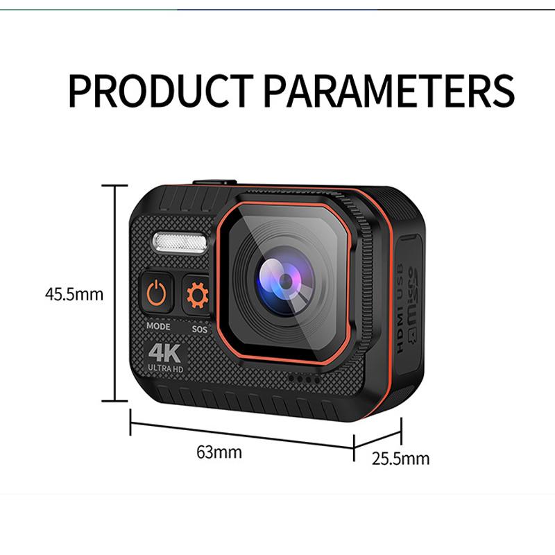 WiFi Chống Thấm Nước 4K 60FPS Camera Hành Động Thể Thao HD Điều Khiển Từ Xa Màn Hình DV Camera Chuyển Động Ổ Ghi Video Mũ Bảo Hiểm Xe Đạp Cam