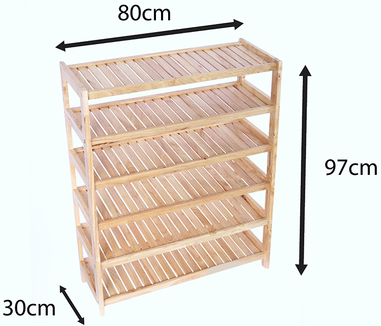 Kệ Dép 6 Tầng Phương Lâm - Màu Tự Nhiên