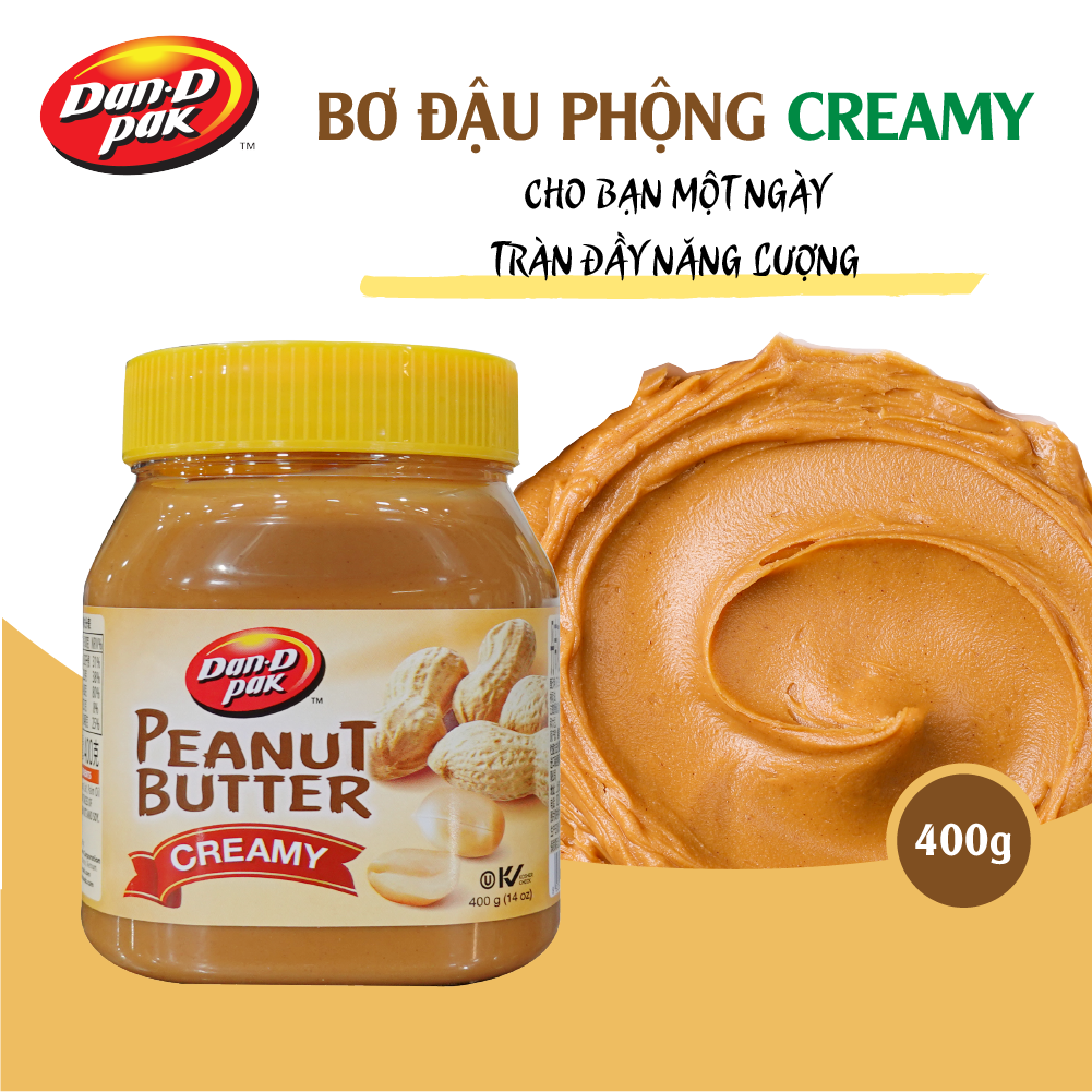 Bơ đậu phộng Dan D Pak mịn và hạt 400g