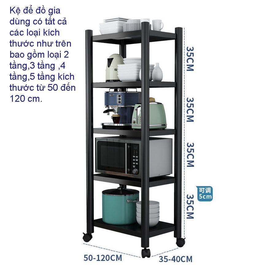 Kệ để đồ gia dụng loại 4 tầng