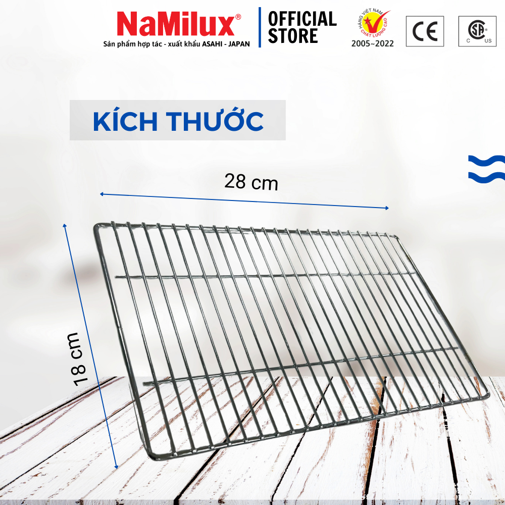 Bộ Khung Có Kèm Vỉ Nướng Inox Dùng Cho Các Loại Bếp Nướng NaMilux - Hàng Chính Hãng