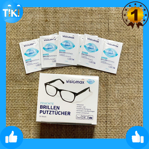 [Nhập khẩu Đức]GIẤY LAU KÍNH, ĐIỆN THOẠI, MÁY TÍNH, MÁY ẢNH... VISIOMAX - ĐỨC hộp 52 miếng