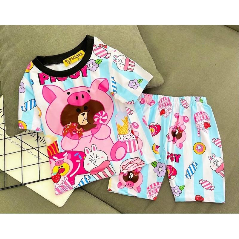 Combo bộ thun lạnh bé gái