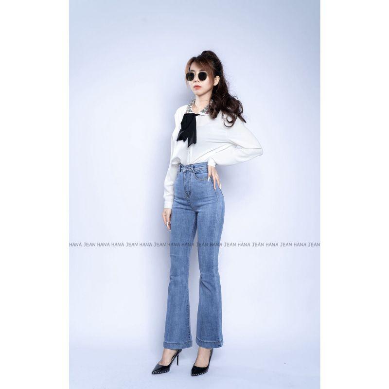 Quần jeans co giãn ống loe form dài hắck dáng ( HÌNH THẬT SHOP CHỌP