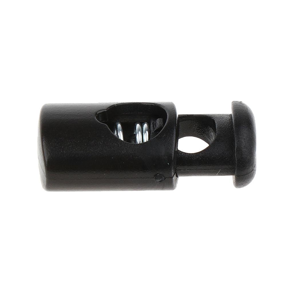 4pcs Black Plastic Toggles Spring Stop 1-3mm Drawstring Rope Cord Locks