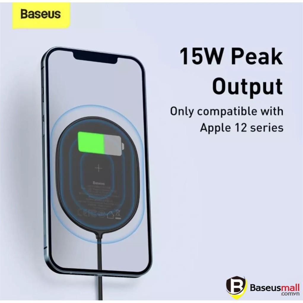 Baseus -BaseusMall VN Đế sạc nhanh không dây có nam châm Baseus Light Magnetic Wireless Charger (Hàng chính hãng