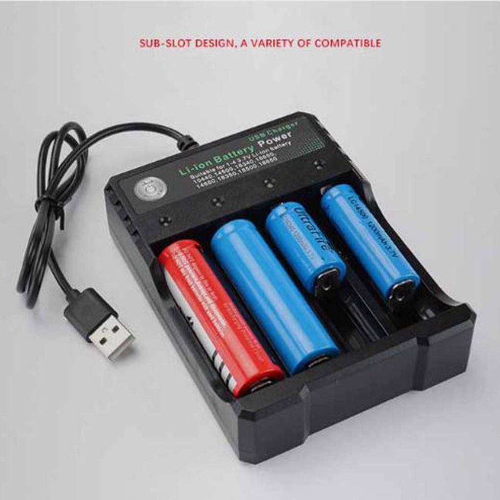 Bộ sạc pin Lithium-Ion 18650 4 ngăn thông minh tự ngắt và có đèn báo khi đầy BMA 4 khe cao cấp mẫu mới