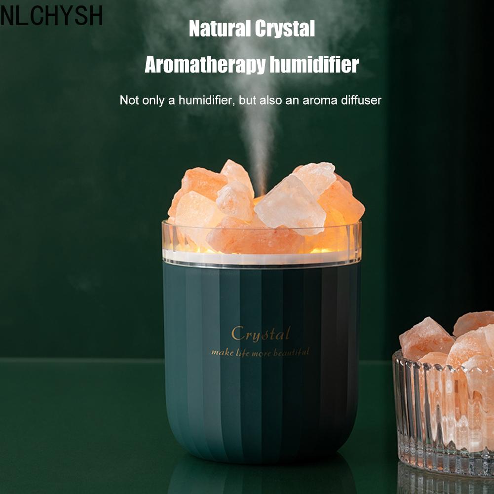 Di Động Pha Lê Aromatheraphy Máy Tạo Độ Ẩm Không Dây Tinh Máy Khuếch Tán Tinh Dầu LED Muối Himalaya Thoáng Mát Sương Máy Phun Sương Tạo Độ Ẩm